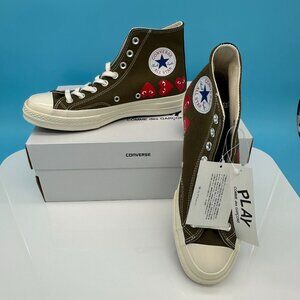 Comme Des Garcons PLAY x Converse‎ Unisex Taylor High Top Sneakers, Size 8M/10W